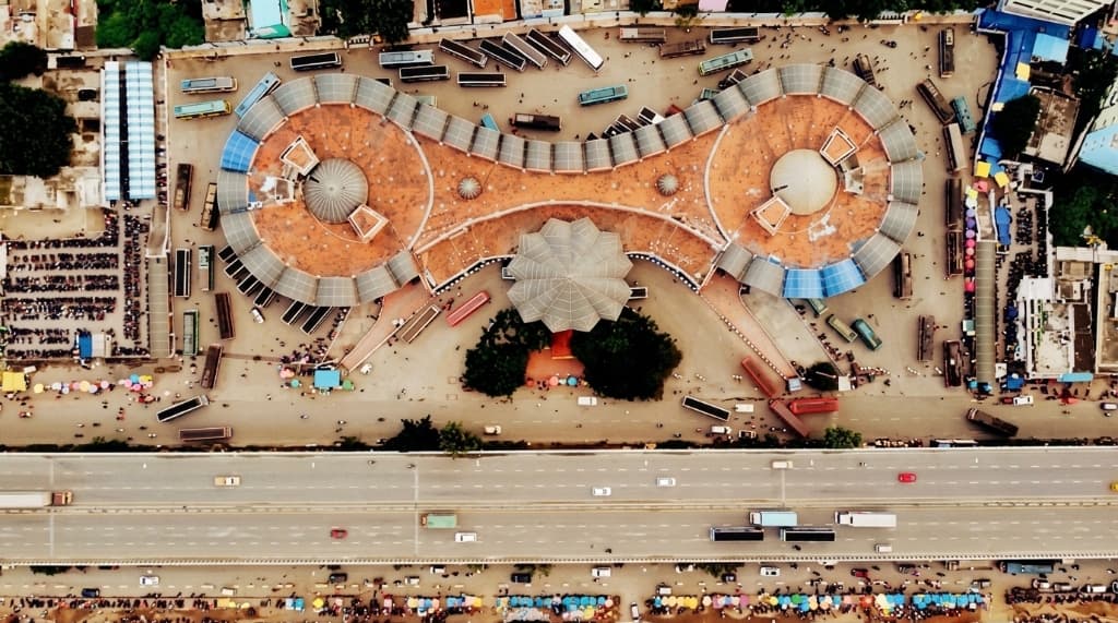 Hosur landmark aerial view and premium real estate corridor